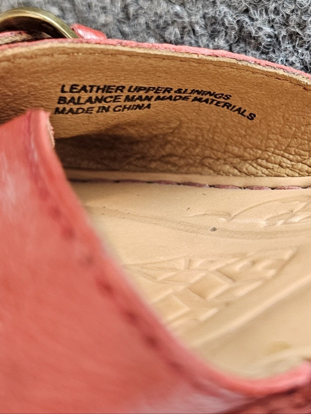 Børn Red Leather Cork Wedge Sandals - Ultimate Summer Comfort! - Picture 6 of 7